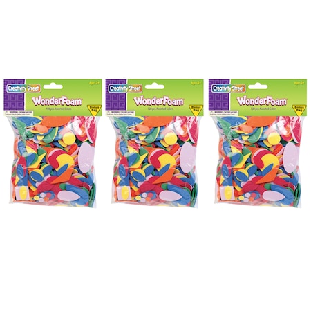 Creativity Street WonderFoam Shapes, Assorted Sizes, PK2160 PAC4314